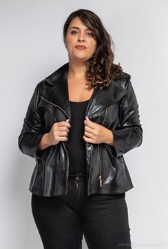Picture of PLUS SIZE FAUX LEATHER JACKET
